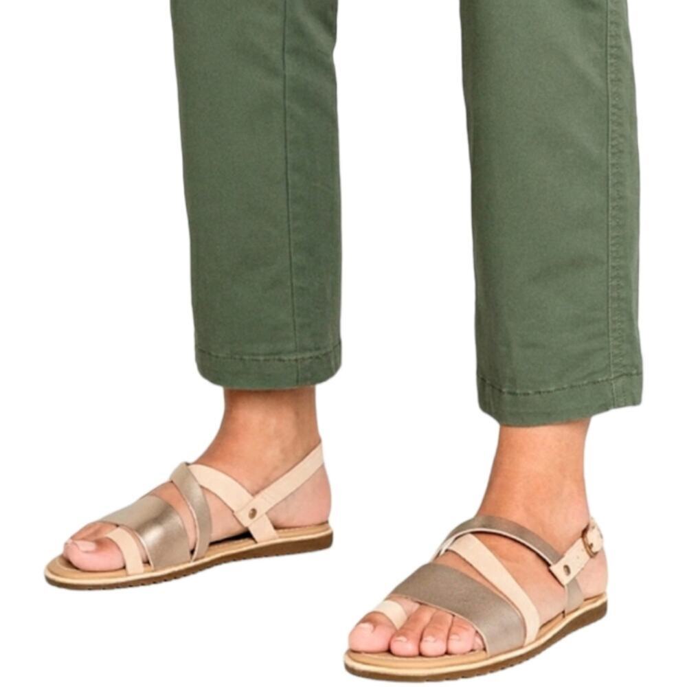Sorel Ella Criss Cross Sandal In Natural Tan